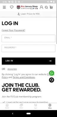 Projerseyshop android App screenshot 4