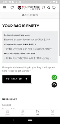 Projerseyshop android App screenshot 5